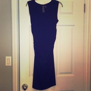 Norma Kamali navy blue dress